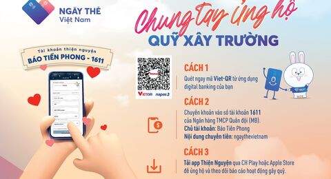 Ngày Thẻ Việt Nam – Chung tay ủng hộ quỹ xây trường