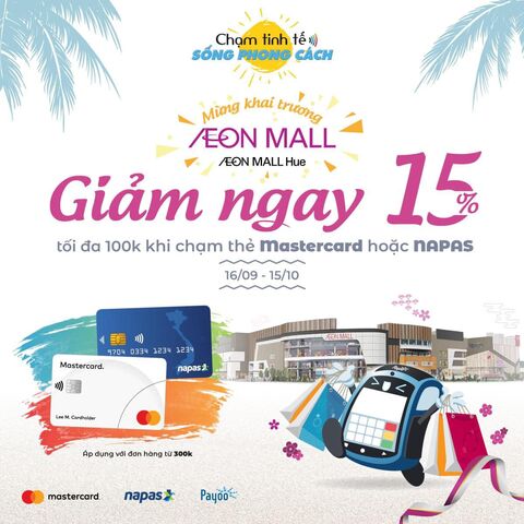 SHOPPING THẢ GA, NHẬN QUÀ HẤP DẪN CÙNG NAPAS TẠI AEON MALL HUẾ